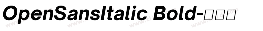 OpenSansItalic Bold字体转换